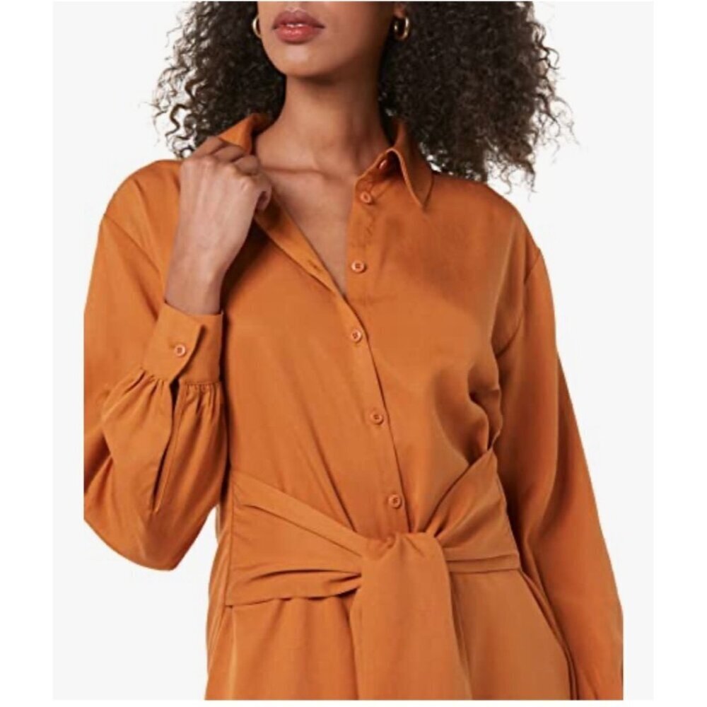 Terea Women's Selah Tie Front Button Down Blouse size S NWT